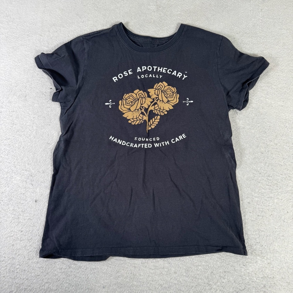 Schitt's Creek Rose Apothecary T-Shirt Women M Grey Good Graphic Tee Short Slv